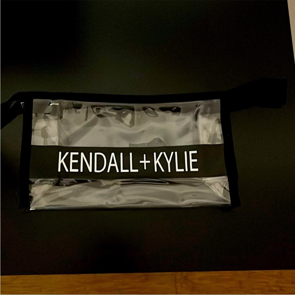 Kendall & Kylie Transparent Pouch with Black Trim NWOT.